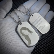 ABRI MILITARY ARMY NECKLACE CUSTOM NAME NECKLACE ENGRAVED ANTI-RUST