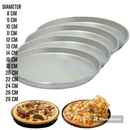 Aluminum Pizza Pans in Various Sizes, Pizza Molds Sizes 8cm, 9cm, 10cm, 11cm, 12cm, 13cm, 14cm, 16cm
