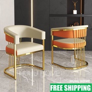 Italian Light Luxury Dining Chair Household Hotel Sales Office Negotiation Tea Table Chair Nail Shop