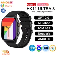 New HK11 Ultra 3 Max Original SmartWatch HD AMOLED AI Robot Share Network Bluetooth Call ChatGPT Clo