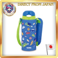 Thermos FHL-403F BLGR Vacuum Insulated Straw Bottle, 13.5 fl oz (400 ml), Blue Green, For Children, 