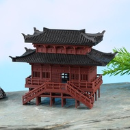 Fish Tank Landscaping Bonsai Rockery Pavilion Gujian 3D Printing Accessories Micro Landscape Chinese