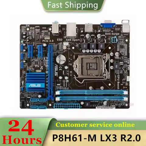 Intel H61 P8H61-M LX3 R2.0 motherboard Used original LGA 1155 LGA1155 DDR3 16GB USB2.0 SATA2 Desktop