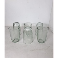 Plain Hs9 coffee cups 6pcs Clear glass cups Heat-resistant glass drinking cups