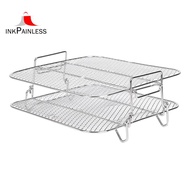 Air Fryer Rack For  5.5L Air Fryer, 2 Tier Air Fryer Grill/Shelf/Dehydrator Rack Square ,Air Fryer R