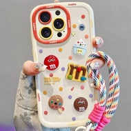 Compatible For iPhone 16 15 14 13 12 11 Pro MAX X XR XS 7 8 Plus 3D M-Bean Candy Phone Case Soft Cov