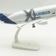 Airbus Beluga XL white whale alloy model with wheel stand