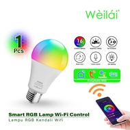 WEILAI E27 A60 WIFI WIRELESS BULB RGB+WW 9W SMART LIFE LIGHT BULB FOR HOME AUTOMATION