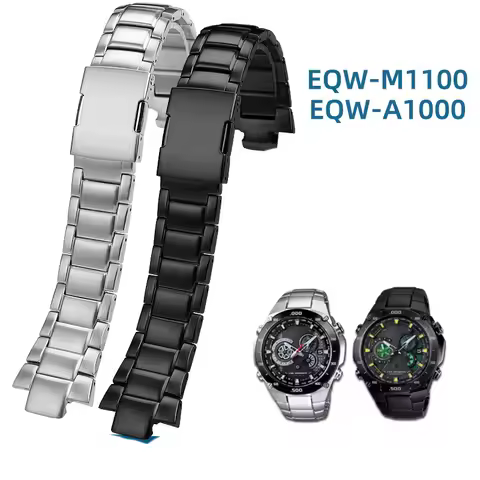 Stainless steel watchband For Casio EDIFICE Series EQW-M1100 EQW-A1000 watch strap Repair Tool Men's