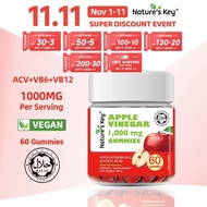 [Promote] Nature's Key Gummies Apple Cider Vinegar Vegan Gummies ACV with Folic Acid Vitamin B6 B12 