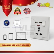 13A UNIVERSAL SOCKET WITH 2 USB PORT