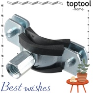 TOPTOOL 2pcs Adjustable Pipe Support Clamp, With Nail Rubber Support Clamp, Riser Clamp Galvanized I