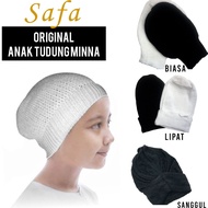 Anak Tudung Inner Tudung Serkup Kepala Knitwear Hitam Putih Original Minna Exclusive Sekolah