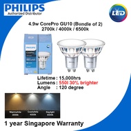 Philips 4.9W Corepro LED Spot Gu10 for tracklight / recessed lighting / ceiling spot light
