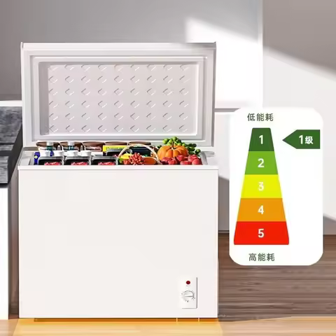 First-class Energy Efficiency Small Freezer Household Small Full Freezer Refrigerated Dual-purpose M