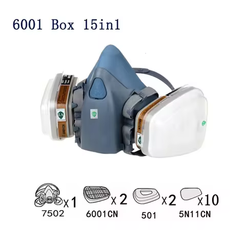 7502 Half Mask Dust Gas Mask 7502 Respirator Chemical Paint Spray Pesticide Filter Widely Use Protec