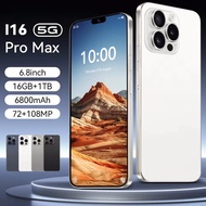 2025 New i16 Pro max 16GB+1TB Global version smartphone 6.8inch HD dual SIM
