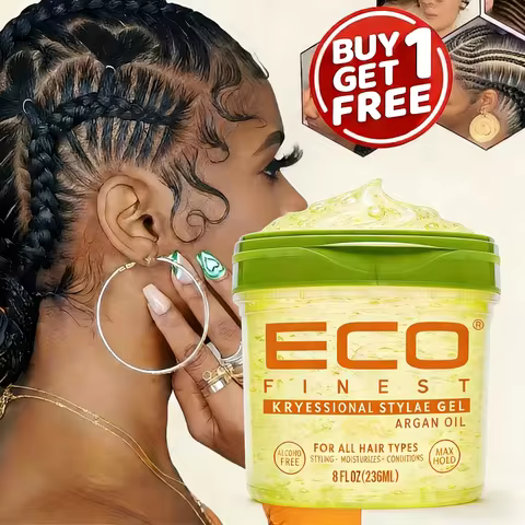 Eco Finest Argan Oil Styling Gel - Adds Body and Shine to all Styles - Moisturizes and Maintains Hea
