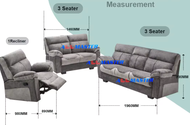 Recliner 1 Seater Brown Sofa Set High Quality Sofa 1 Seater 2 Seater 3 Seater 1+2+3 Seater Sofa