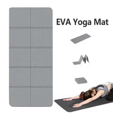6/8mm Thickness TPE Foldable Yoga Mat Exercise Mat For Travel Yoga Pilates Home Floor Workouts Gymna