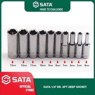 SATA 1/4'' DR. 6PT DEEP SOCKET / SUPER JUNIOR SOCKET BOX / 4MM 5MM 6MM 7MM 8MM 9MM 10MM 11MM 12MM 13