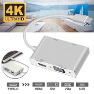 Type C to HDMI Adapter, USB C 3.1 to HDMI DVI VGA USB 3.0 HUB Multiport