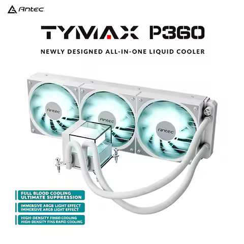 Antec P360 All-in-One CPU Liquid Cooler ARGB PWM Fan Water Cooling Heatsink Support LGA1700 LGA115x 