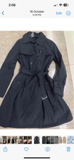 On hands New burberry trench coat authetic Burberry down like jacket size xs to m photo proof my coat,japan black label with belt limited,black trench coat Burberry trench jacket Burberry coat burberry jacket black dress coat Burberry Dress jacket