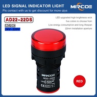 Mircoe Wholesale 10pcs AD22-22 led pilot lamp panel indicator light red blue green yellow white 22mm