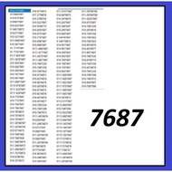 No Contract Fengshui Number 7687/6726/2862/3943/9319/8278/4134