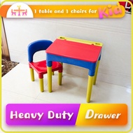 KIDS STUDY TABLE WITH 1 CHAIR KIDS TABLE AND CHAIR SET KIDDIE TABLE SET STUDY TABLE WITH CHAIR FOR K