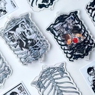 Taiwan Shipping Xiaohongshu New Arrival Gothic Style Paper Card Gumei Acrylic Display Frame Bone Bea