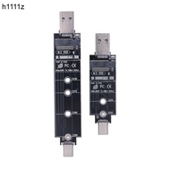 Dual Protocol M2 SSD Adapter 10Gbps USB 3.2 GEN2 USB-A + Type C Riser RTL9210B Chip B+M/M Key for M.