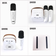 Dual Wheat Speaker with Microphone Family Portable Mini Speaker Outdoor k Song Integrated Speaker