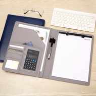 A4 Leather Folder Customized Multifunctional File Data Storage Folder Business Exhibition Business S
