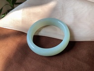 極品且末藍•天空藍 淺藍色的愛和田玉正裝特色手鐲圈口57.8