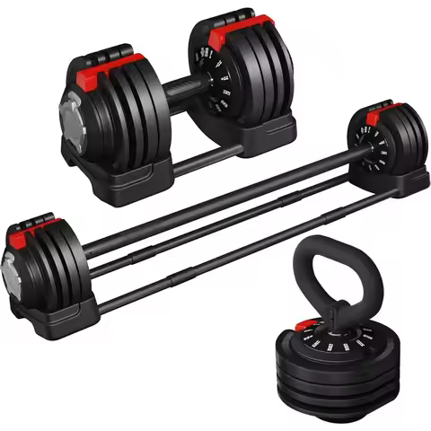 Adjustable Dumbbell Set Free Weight Dumbbells 52.5lbs Fast Adjust Dumbbells Dumbbell Weight Set, wit