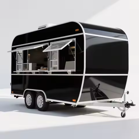 Coffee Trailer Truck Mobile Coffee Shop Ice Cream Stand Food Truck Outdoor Cocktail Station for Fran