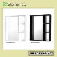 SORENTO Aluminium Water Proof Bathroom Toilet Basin Cabinet Mirror Cabinet ( WHITE / BLACK ) SRTMCB6061-WH / SRTMCB6062-BL