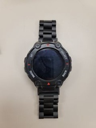 華米 Amazfit T-Rex Pro 2021軍規智慧手錶 代用鋼帶一條 啞黑色 連工具 全新