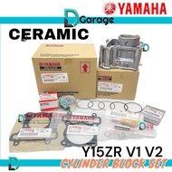 [100%ORI] Y15 57mm Y15Z Y15ZR V1 V2 57mm BLOCK SET 57MM YSUKU CERAMIC ORIGINAL YAMAHA CYLINDER BLOCK