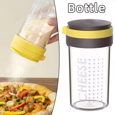 Kitchen Spice Dispenser Clear With Lid Dustproof Food Grade Cheese Sprinkler For Chili Powder Salt C