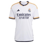 adidas Men's Real Madrid 23/24 Home Jersey - A Sleek and Lightweight Jersey with Gold Accents and Le