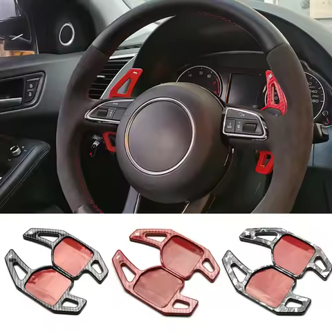 For Audi A3 A4L A5 A6L A7 A8 S3 S5 SQ5 RS3 R8 Q3 Q5 Q7 S6 S7 2Pcs Car Gear Shift Paddles Steering Wh