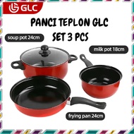 Panci Penggorengan SET 3PCS PANCI TEFLON GLC / SET 3IN1 TEFLON ANTI LENGKET