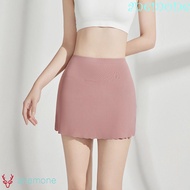 ANEMONE Flat Angle Safety Pants, Solid Color Thin Women's Leggings, Simple Capris Skinny Elastic Sea