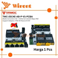 Tarmoc TMC-2SC4E-AB-P-V1-PCBA | Media Converter Switch 2FO 4LAN / 2 FO 4 LAN 10/ 100Mbps POE IN 9-57