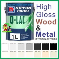 1L ( 1 LITER )  Nippon Paint Q-Lac Gloss Finish For Metal &amp; Wood / HIGH GLOSS / A wpc