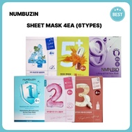 [NUMBUZIN] Numbuzin No.1, No.2, No.3, No.4, No.5, No.9 Sheet Mask 4EA K-Beauty Skincare from korea k