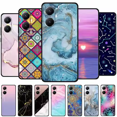 For Xiaomi POCO F7 Case Color Printing Soft Silicone Black TPU Bumper Cover for POCO F7 Phone Back C